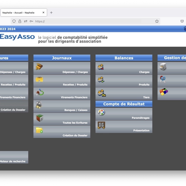 [smaller image] illustration de Compt'Easy Asso SaaS:  la page d'accueil