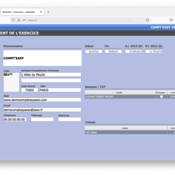 [smaller image] illustration de Compt'Easy Asso SaaS:  gestion de l'exercice